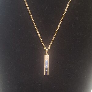 Vince Camato Gold-Tone, Blue Ombre Necklace, Used